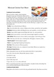 Mexican Cuisine Fact Sheet