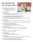 Best Health Tips For Teenage Girls by UNE Applied Nutrition Program