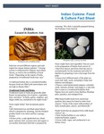 Food and Culture Fact Sheet: India Cuisine by university of new england applied nutrition prgram