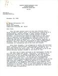 Correspondence, between William Bergen, D.O. and M. Carmen Pettapiece, D.O., 1984 November 20