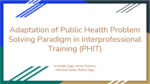 Adaptation of Public Health Problem Solving Paradigm in Interprofessional Training (PHIT) by Annie Popescu, Vrushabh Daga, Hammad Sadiq, and Rhetta Vega
