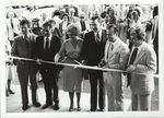 Dedication - September 16, 1979 - Cutting the ribbon in front of new wing by Cranston General Hospital