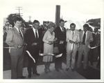 Dedication - September 16, 1979 - Cutting the ribbon in front of new wing by Cranston General Hospital