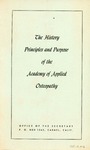 The History Principles and Purpose of the Academy of Applied Osteopathy by Academy of Applied Osteopathy