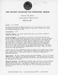 NEFOM: Board of Trustees: Meeting Minutes 1985-8-28