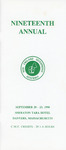 New England Osteopathic Assembly: 19th Annual Meeting Brochure 1990 by New England Osteopathic Assembly