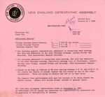New England Osteopathic Assembly: Registration Form 1981 by New England Osteopathic Assembly