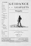 Guidance Leaflets: Osteopathy by Walter J. Greenleaf