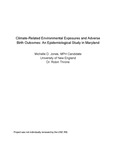 Climate-Related Environmental Exposures and Adverse Birth Outcomes: An Epidemiological Study in Maryland