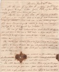 Letter from William Frost to Sally W. Frost, January 25, 1818.