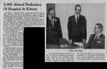 27 Newspaper Article: Dedication Ceremony, May 1960