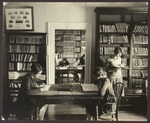 Girls at Study in the Library, Hersey Hall, Westbrook Junior College, 1930