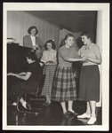 Five Students in Smoker Lounge, Westbrook Junior College, 1953