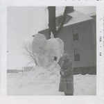 Faculty Snow Sculpture, Westbrook Junior College, February 18, 1956 by Joyce K. Bibber