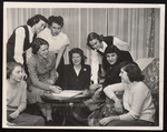 Eight Westbrook Junior College Students in the Lounge, 1950
