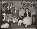 Five Students on Couch, Westbrook Junior College, 1954