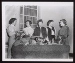 Arranging the Creche Scene, Westbrook Junior College, 1956