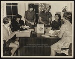 Jadine O'Brien and Alumni Prepare a Mailing, Westbrook Junior College, 1962