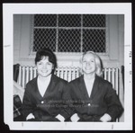 Two Students Wait to Join an Activity in the Armory, Westbrook Junior College, February 1964