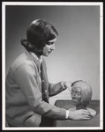 Student Modeling Clay Head, Westbrook Junior College, 1965