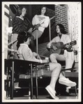 Four Students Relaxing in Alexander Hall, Westbrook Junior College, 1965