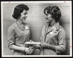 Judy Platts Receives Envelope from an Alumna, Westbrook Junior College, 1964