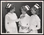 Three Dental Hygiene Students at Commencement, Westbrook Junior College, 1966 by Evening Express