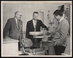President Blewett at the Dental Hygiene Clinic, Westbrook Junior College, 1961