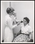 Two Students Demonstrate Dental X-Ray, Westbrook Junior College, 1961
