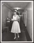 Nursing Student in MMC Corridor, Westbrook Junior College, 1966