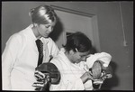 Dental Hygiene Student and Instructor at Simulator, Westbrook College, 1970s