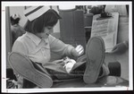 Dental Hygiene Student Cleans Young Boy's Teeth, Westbrook College, 1970s by Tom Jones Photo