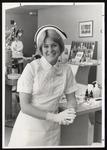 Dental Hygiene Student in Sterile Gloves, Westbrook College, 1970s