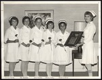 Five Dental Hygiene Students Inducted into Sigma Phi Alpha, Westbrook College, 1977 by Wendell White Studio
