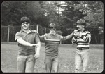 Three Students Play "New Games" at Orientation, Westbrook College, 1981