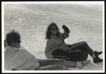 Two Students Snow Tubing, Westbrook College, 1987