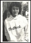 Student in Westbrook Sweatshirt, Westbrook College, 1987