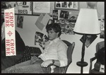 "Fred" Lounges in His Resident Hall Room, Westbrook College, 1987