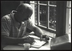 Non-Traditional Student Studying at a Window, Westbrook College, 1987